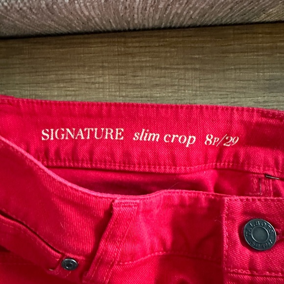 Talbots Slim Crop Red Pants 8P NWT - Picture 4 of 4